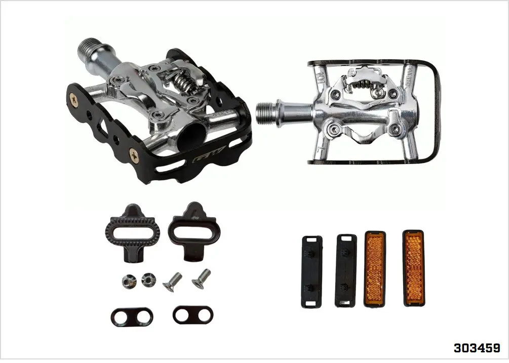 Pedal Mtb Zp-101Z Aluminio 9/16 Gw Sku 37002 Natural/Negra