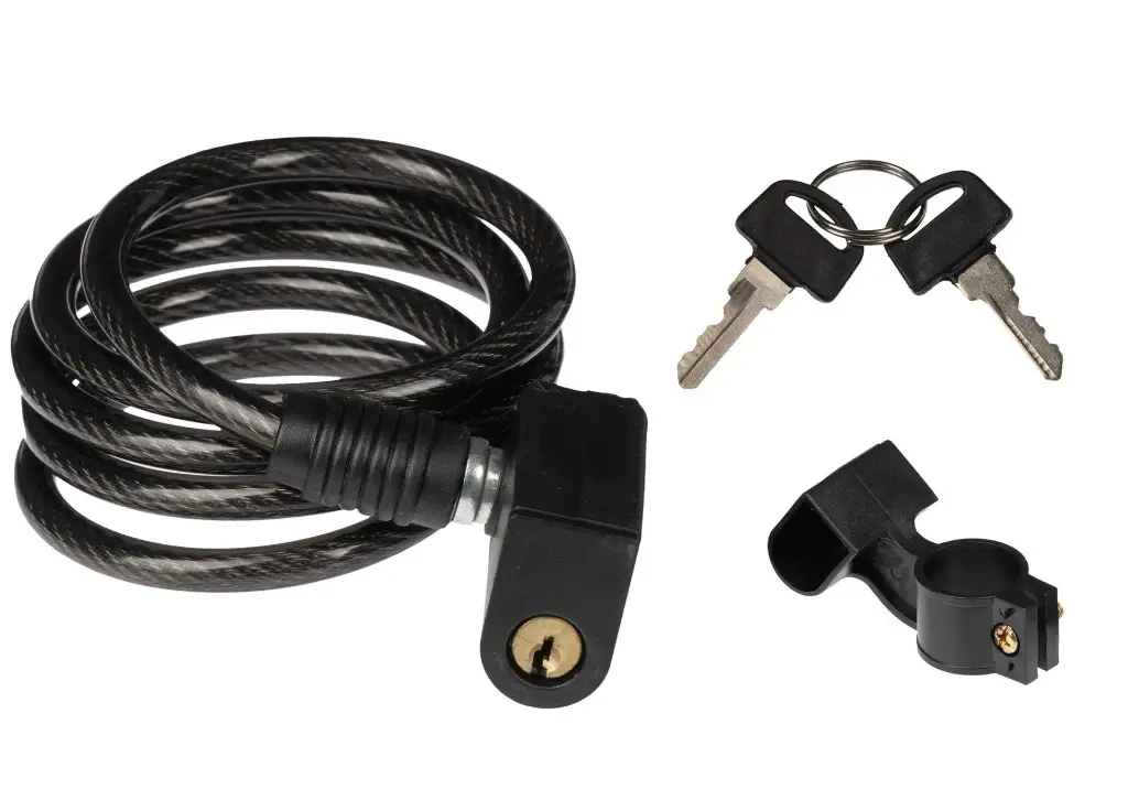 CANDADO DE CABLE ESPIRAL DE LLAVE 6X1000