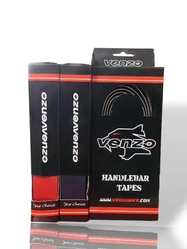 [CIN1402] CINTA VENZO VZ-E05T-005 CARBON ROJO/AZUL