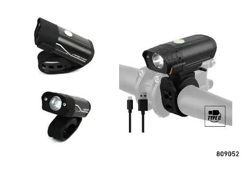 [809052] LUZ DELANTERA USB 500LM EBL-3291A ALUMINIO GW