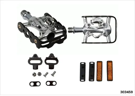 [303459] Pedal Mtb Zp-101Z Aluminio 9/16 Gw Sku 37002 Natural/Negra