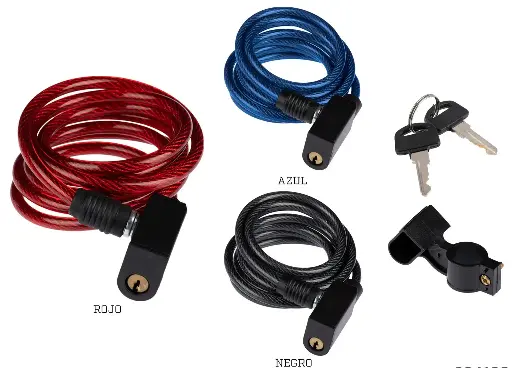 [804100A] CANDADO CABLE ESPIRAL 6 X 150  2974